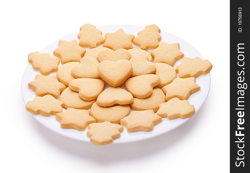 Cookies With Different Shapes On Plate