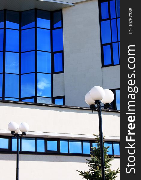 Modern building in bright summer day. Modern building in bright summer day