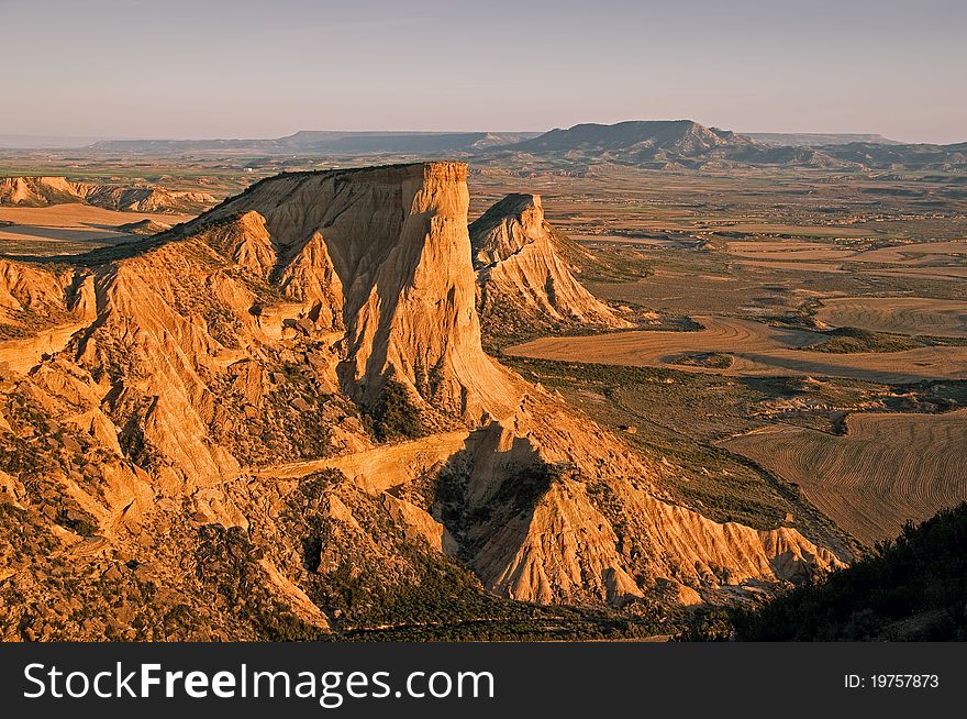 Eroded desert near Pamplona,Spain