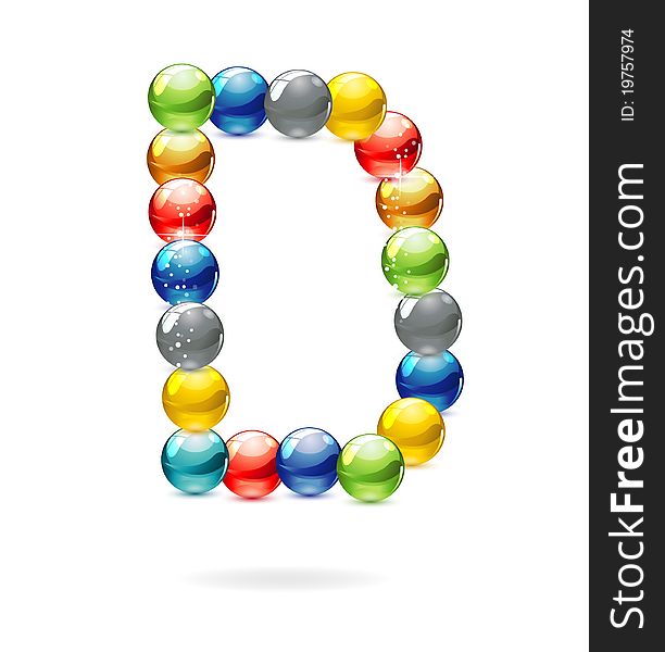 Colored circles sign on the white isolated
