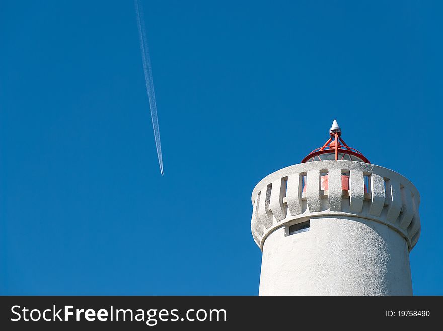 Lighthouse and air in Iceland