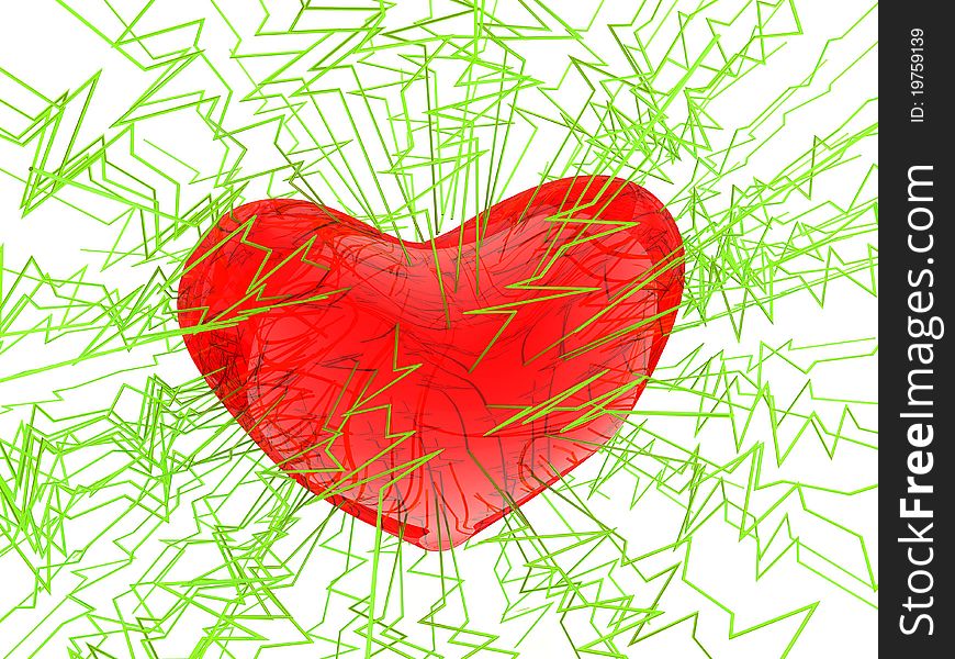 Transparent red heart isolate for background. Transparent red heart isolate for background