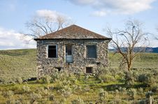 Old Abandoned Stone House Stock Photos