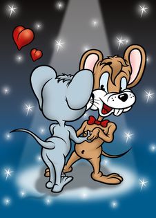 Dancing Mouses Royalty Free Stock Images