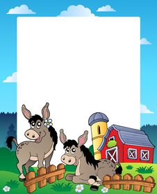 Country Frame With Red Barn 5 Royalty Free Stock Photo Country Frame With Red Barn 5 Royalty Free Stock Photo