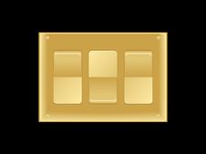 Triple Light Switch Royalty Free Stock Photos