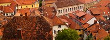 Roofs Of Old Town In Ljubljana Stock Image