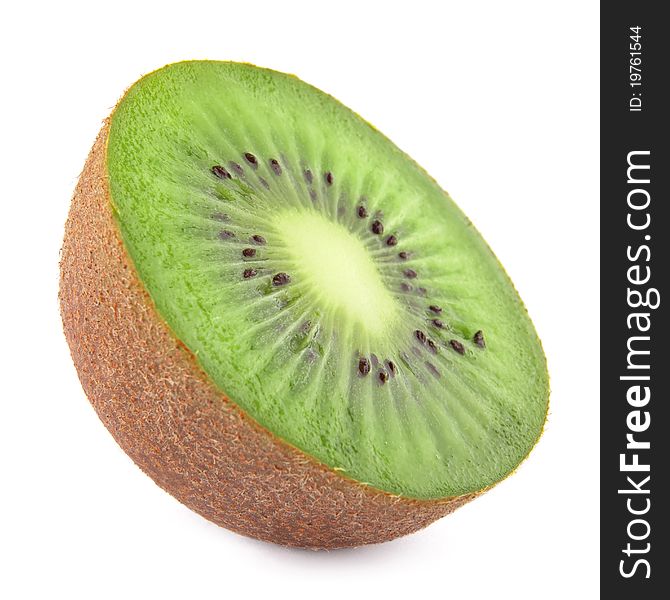 Half Kiwi Fruit Isolated