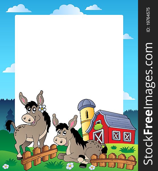 Country Frame With Red Barn 5