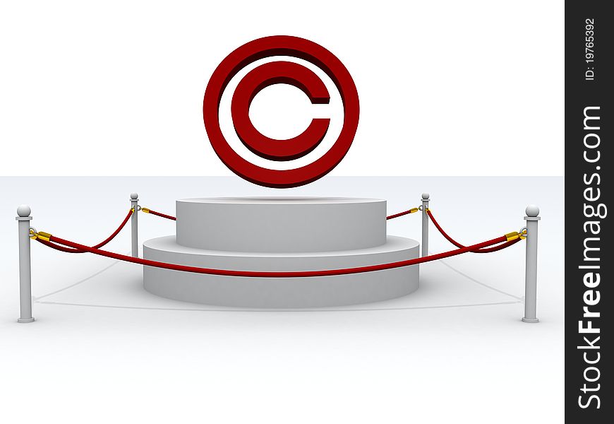 3d copyright sign for business