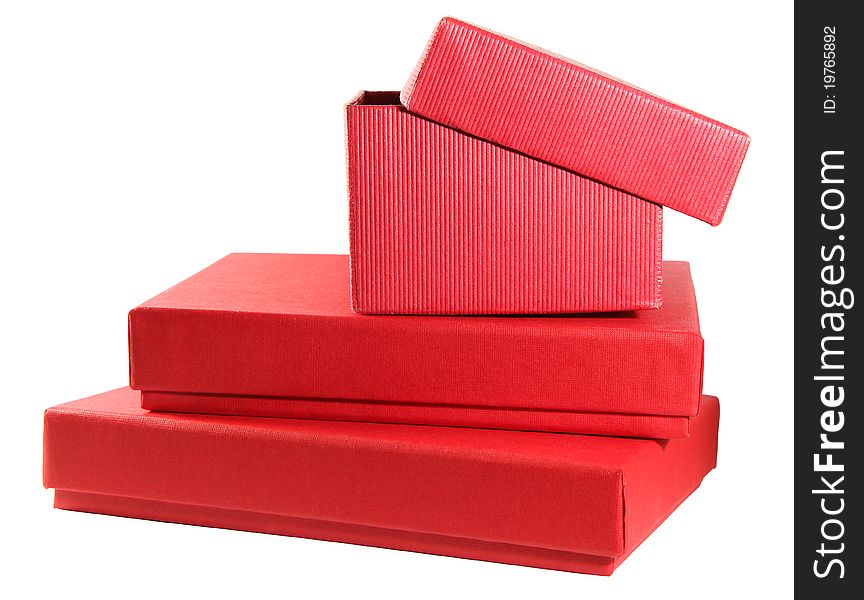 Red boxes for present