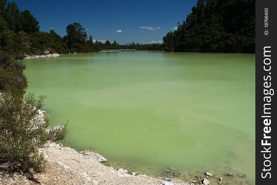 Thermal pool, Waiotapu thermal area, New Zealand