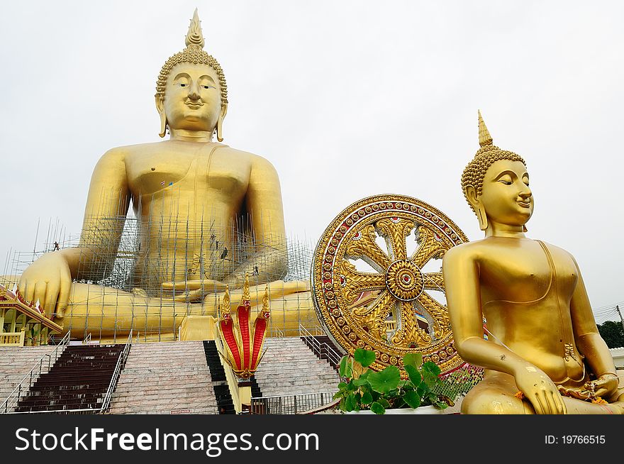 Giant buddha statues, The scene of Thailand.