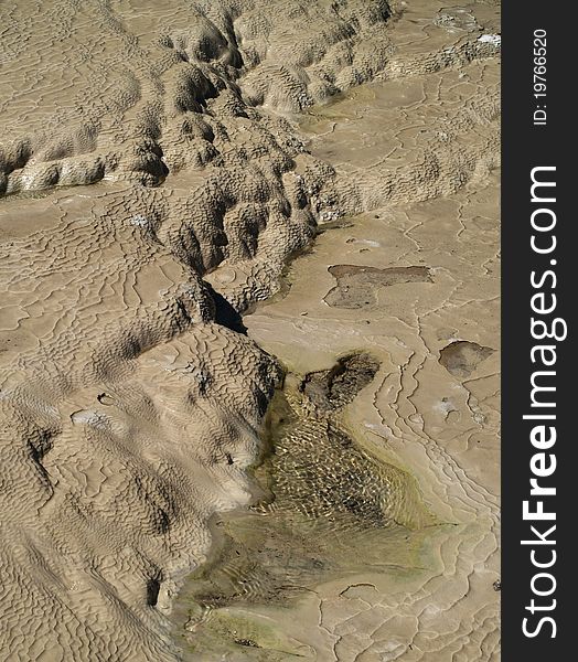 Limestone sediments, Waiotapu thermal area, New Zealand