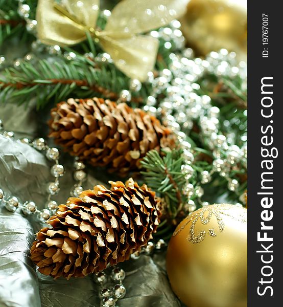 Beautiful christmas composition - holiday background