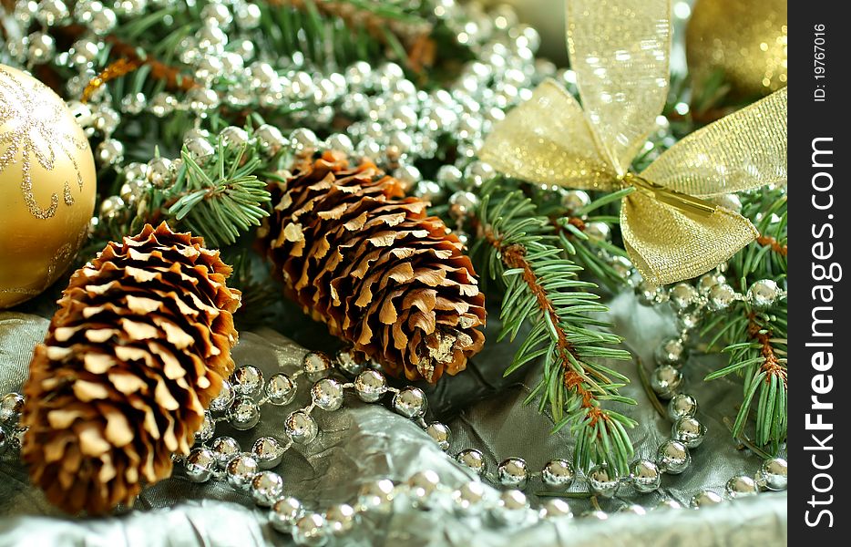 Beautiful Christmas composition - holiday background