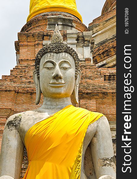 Ancient buddha image statue at ayutthaya,Thailand. Ancient buddha image statue at ayutthaya,Thailand