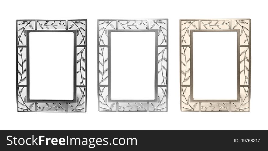 Set of frames for photos isolated on a white background