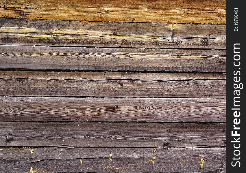 The Village wooden house built of timber. The Village wooden house built of timber