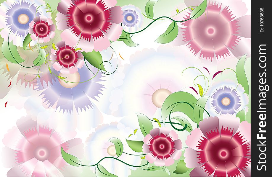 Color Flowers Background