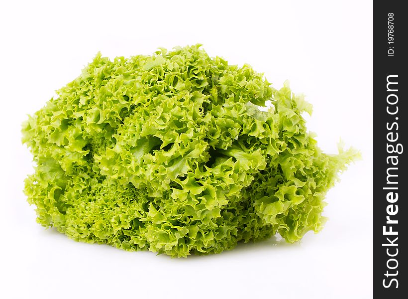 Fresh salad isolated on the white background