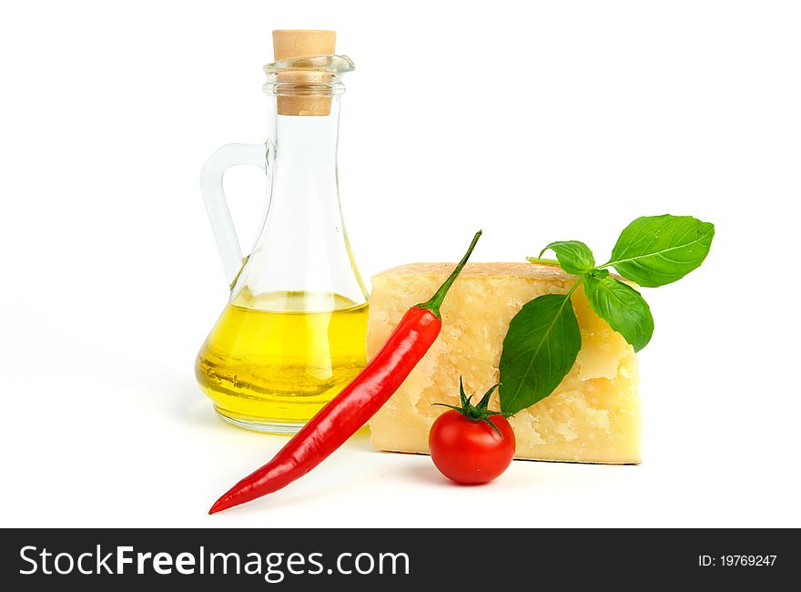 An image of bright food on white background