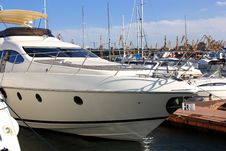 White Yachts In Marina Stock Photography White Yachts In Marina Stock Photography