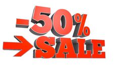 50 SALE Discount Text Royalty Free Stock Images