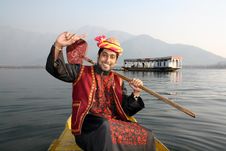 Rural Pathani Boy Singing On A Boat Hand Raised Stock Image Rural Pathani Boy Singing On A Boat Hand Raised Stock Image