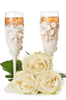 Two Glasses Of Champagne Royalty Free Stock Photography Two Glasses Of Champagne Royalty Free Stock Photography