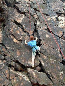 Boy Climbing On Rope Royalty Free Stock Image Boy Climbing On Rope Royalty Free Stock Image