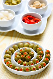 Stuffed Green Olives Royalty Free Stock Images Stuffed Green Olives Royalty Free Stock Images
