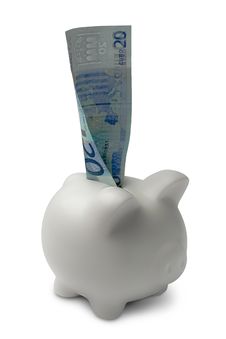 Piggy Bank With Euro Stock Image