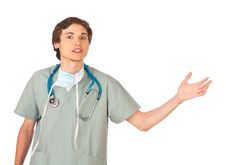 Young Doctor Making A Presentation Stock Photography Young Doctor Making A Presentation Stock Photography