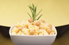 Ditalini With Chickpea Royalty Free Stock Photography Ditalini With Chickpea Royalty Free Stock Photography
