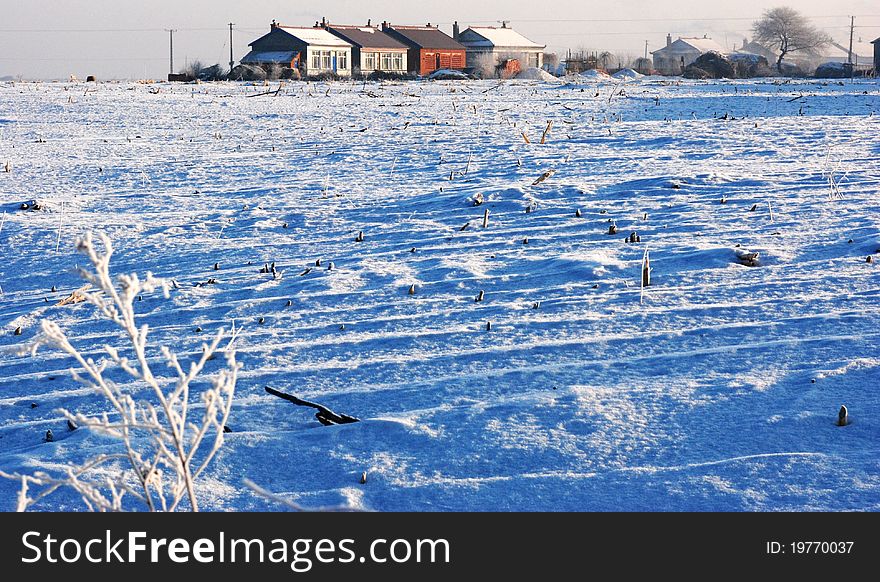 Northeast China Songhua River's rime. Northeast China Songhua River's rime