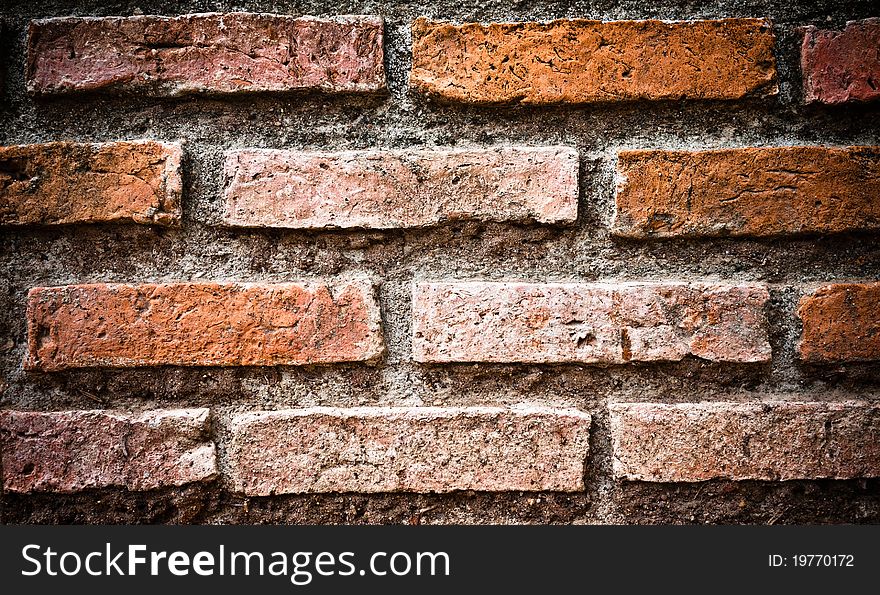 Plaster background with brick wall. Plaster background with brick wall