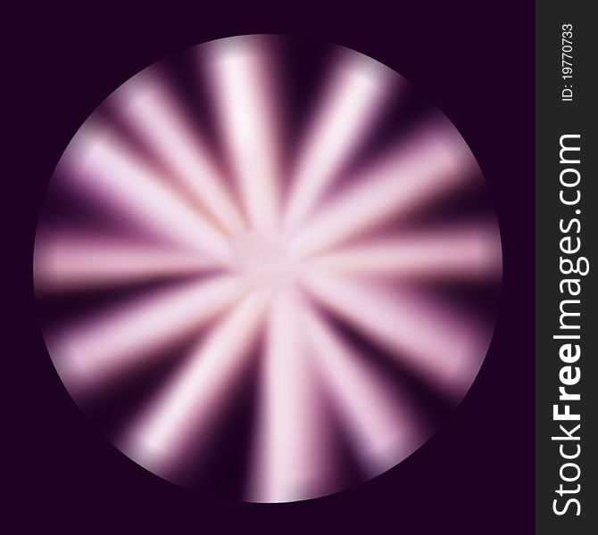A circular radiating disc shaped blur giving the impression of movement . A circular radiating disc shaped blur giving the impression of movement