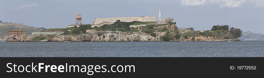 Alcatraz Island, in the middle of San Francisco Bay. Alcatraz Island, in the middle of San Francisco Bay.