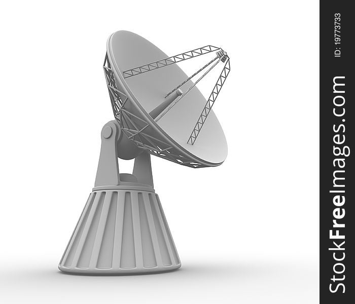 3d render illustration of parabolic dish ( radio telescope