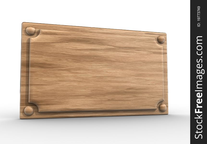 Wooden board - This is a 3d render illustration