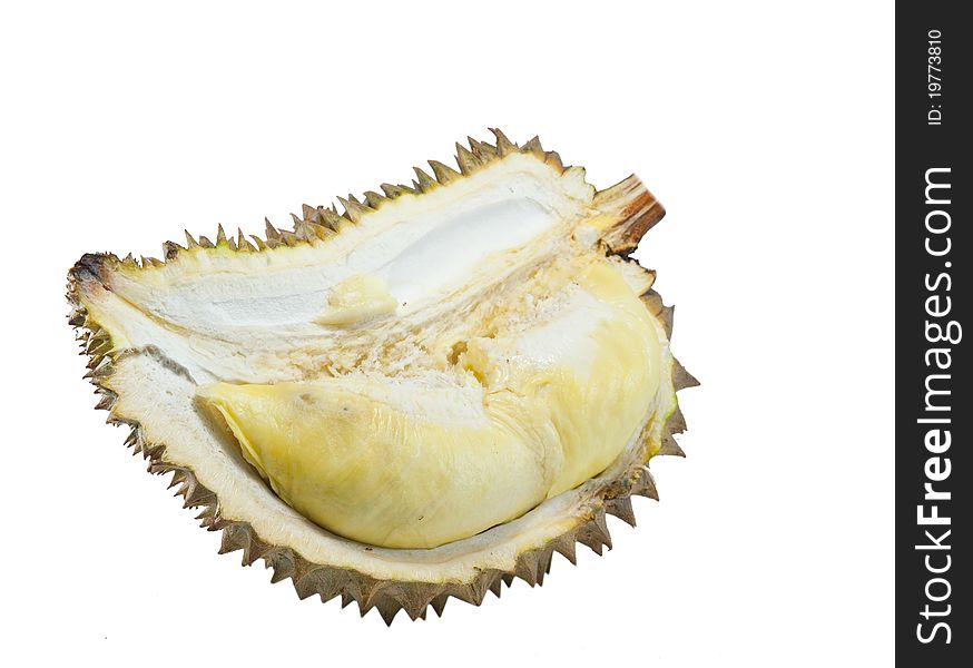 King of fruits, durian on white background with clipping path. King of fruits, durian on white background with clipping path.