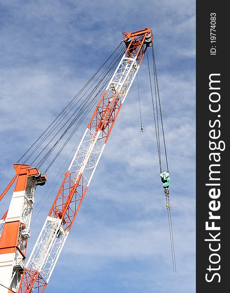 Crane into a shipyard in Italy