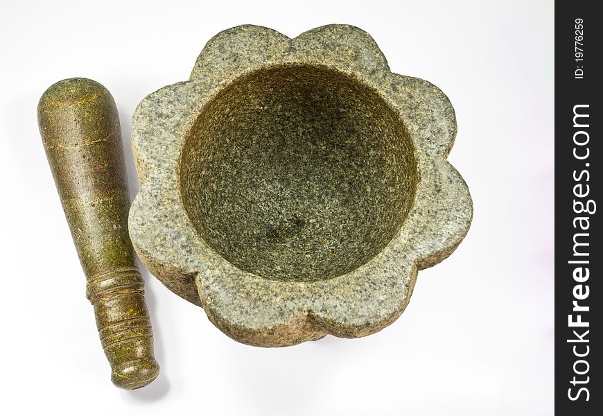 Stone mortar and pestle