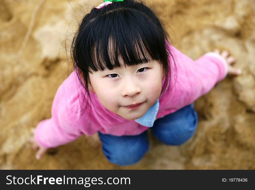 Chinese Girl On The Beach