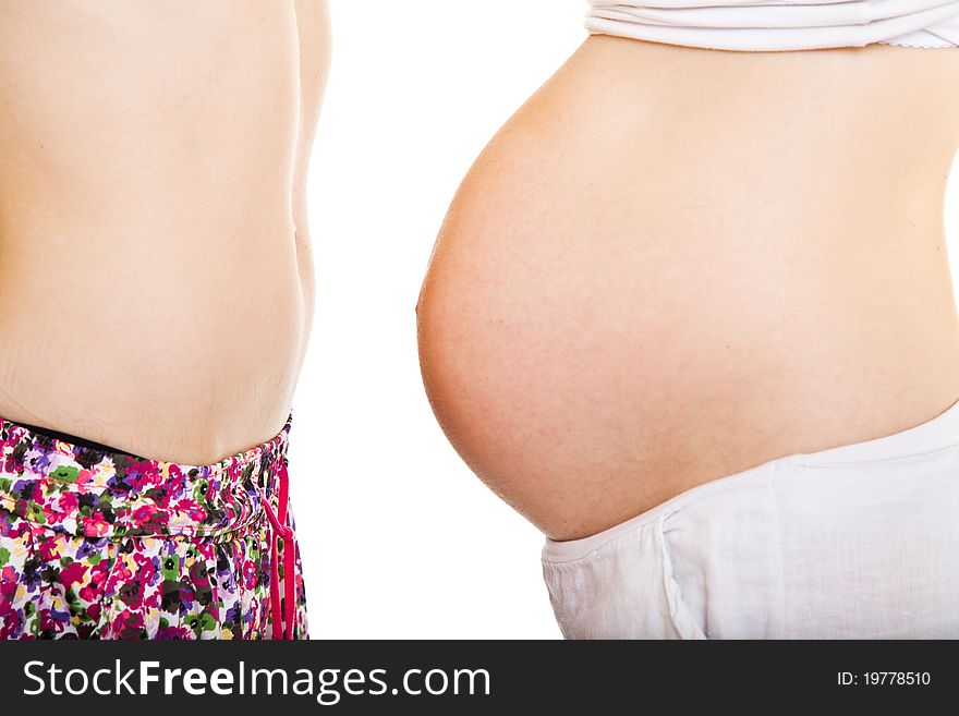 Comparision Of Pregnant And Normal Bellies