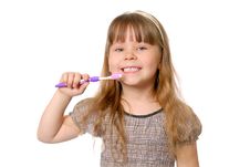 Girl With Tooth-brush. Stock Photos Girl With Tooth-brush. Stock Photos