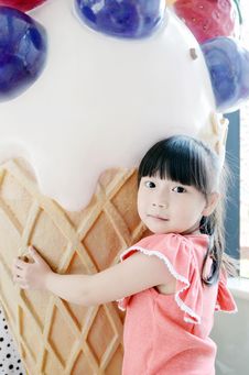 Asian Child And Ice Cream Royalty Free Stock Photo Asian Child And Ice Cream Royalty Free Stock Photo