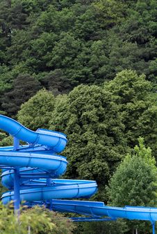 Water Slide In Forest Stock Image