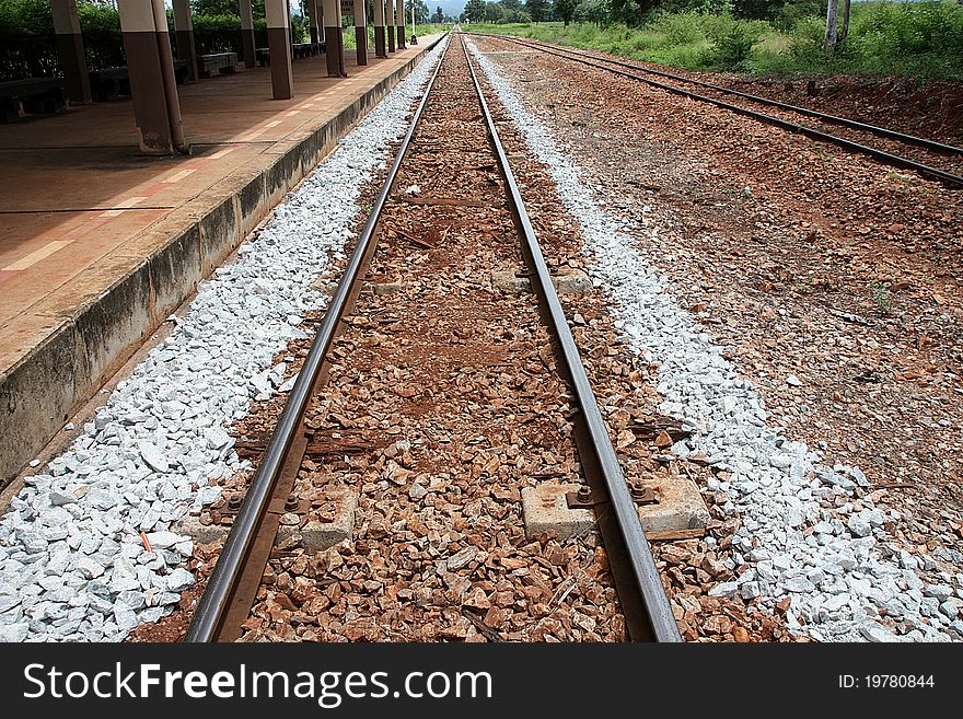 The railway into the city.